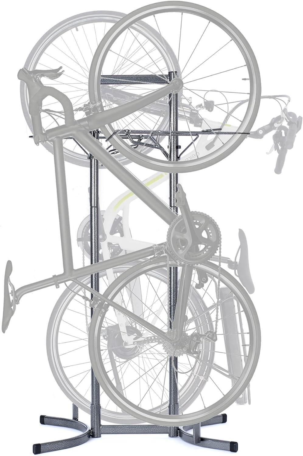 Upright Freestanding 2-Bike Storage Rack