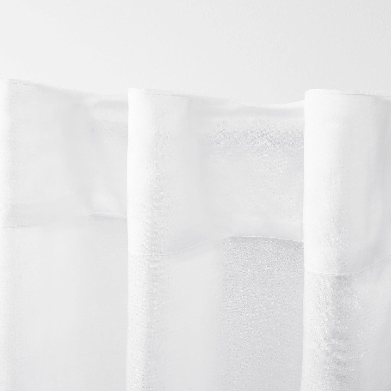 Exclusive Home Wilshire Burnout Sheer Hidden Tab Top Curtain Panel Pair, 54"x108", Winter White