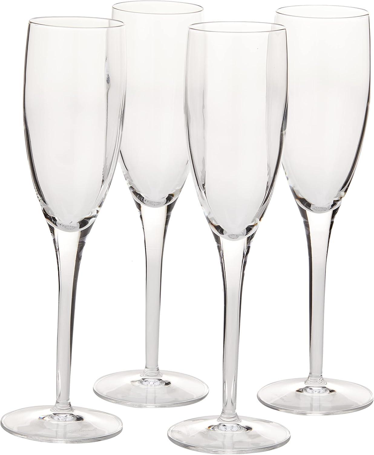 Michelangelo 7 oz. Glass Flute (Set of 4)