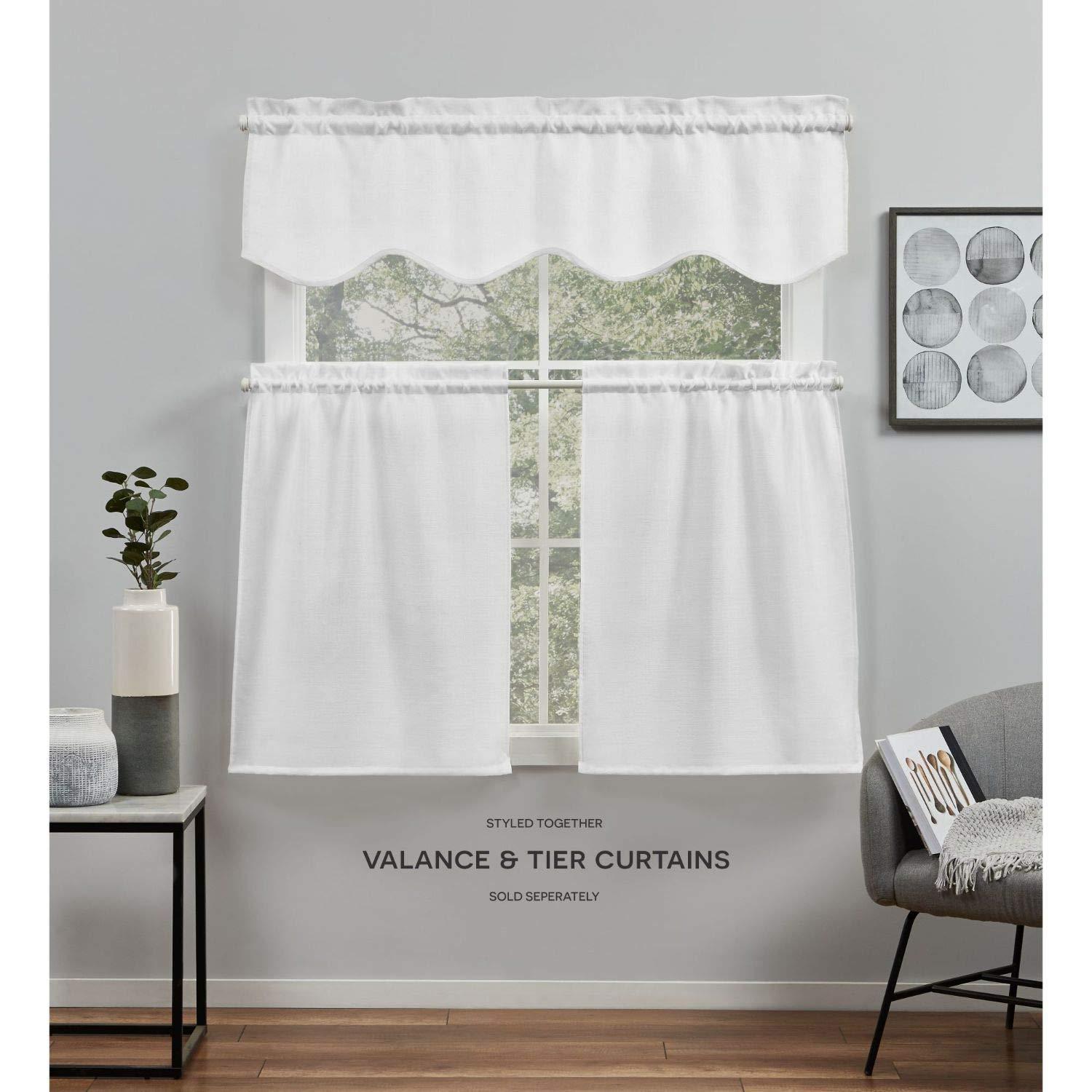 Amalgamated Textiles Exclusive Home Loha Light Filtering Rod Pocket Scalloped Valance