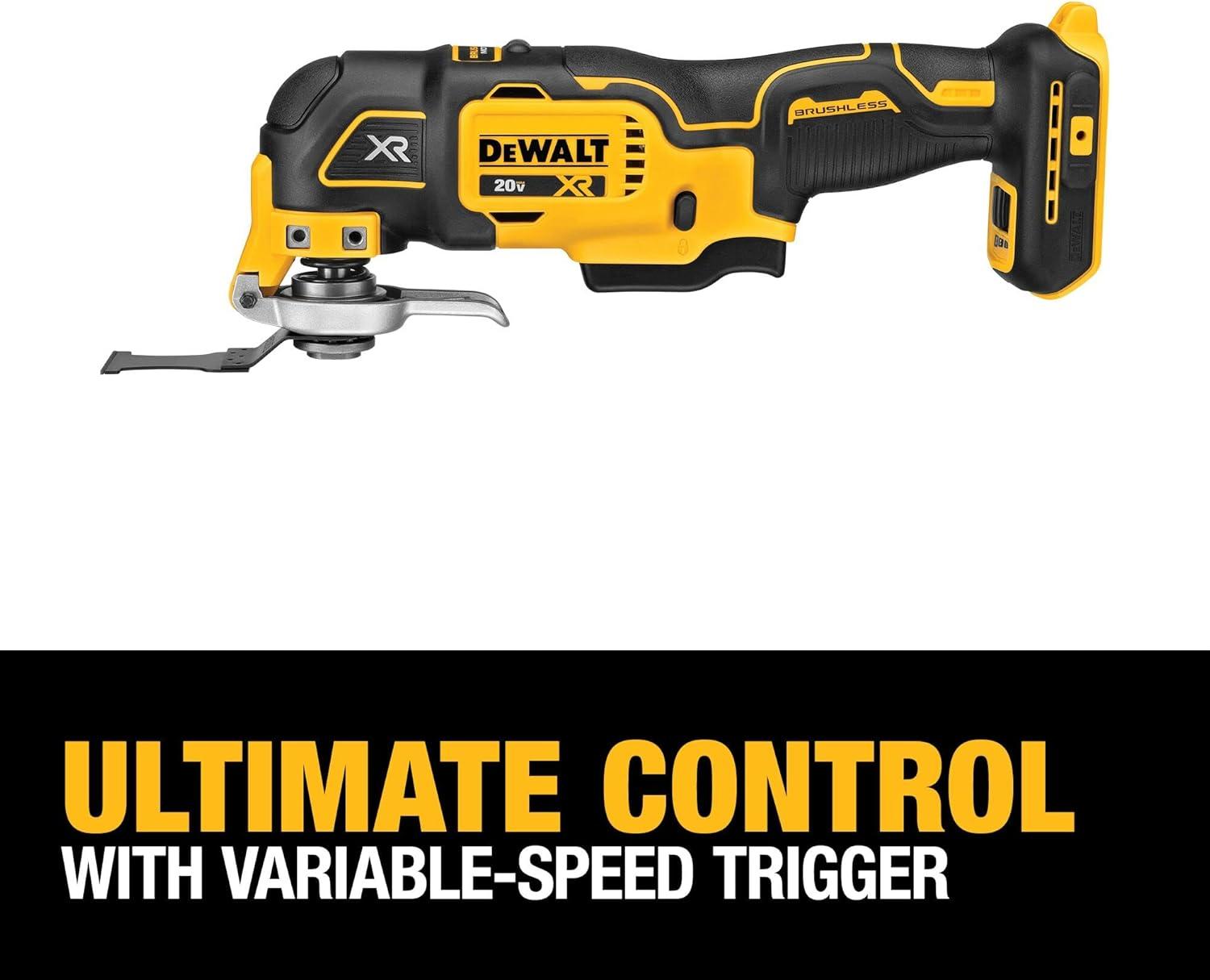 DEWALT 20-Volt MAX XR Cordless 3-speed Brushless Oscillating Multi Tool DCS356B