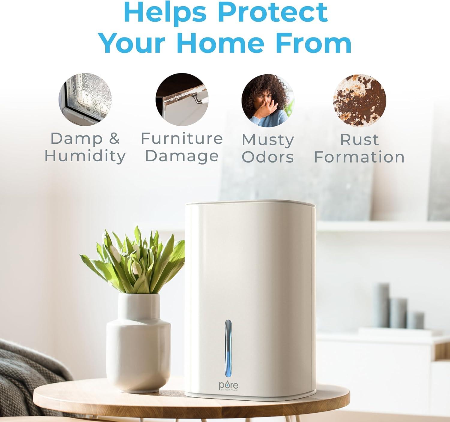 Pure Enrichment 0.625 Pint Mini 200 Sq. Ft. Dehumidifier & Reviews | Wayfair