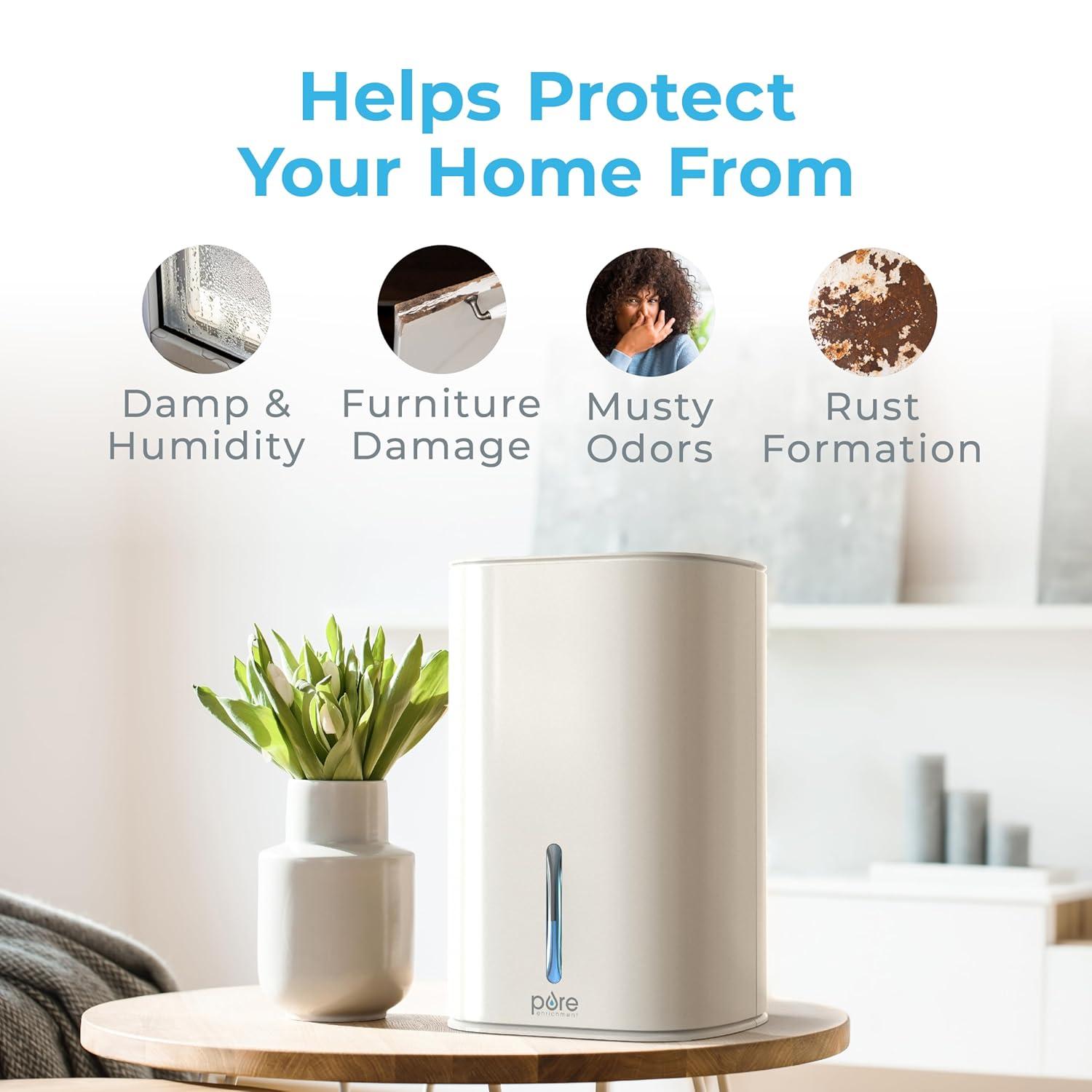 Pure Enrichment 0.625 Pint Mini 200 Sq. Ft. Dehumidifier & Reviews | Wayfair