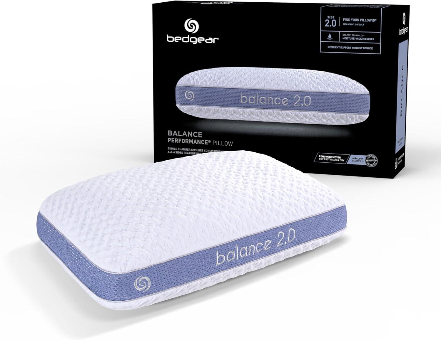 Bedgear Balance Performance Pillow - Medium - Moisture Wicking - All Sleep Positions