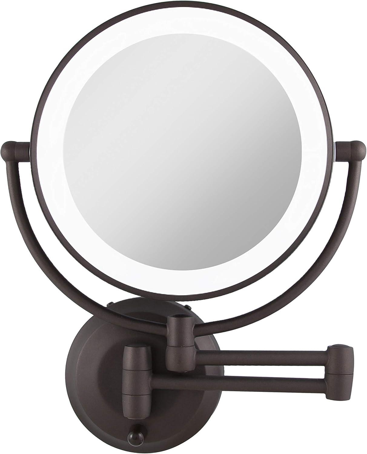 Wall Mounted Makeup Mirror Led Two Sided 1X/10X Magnifying Mirror