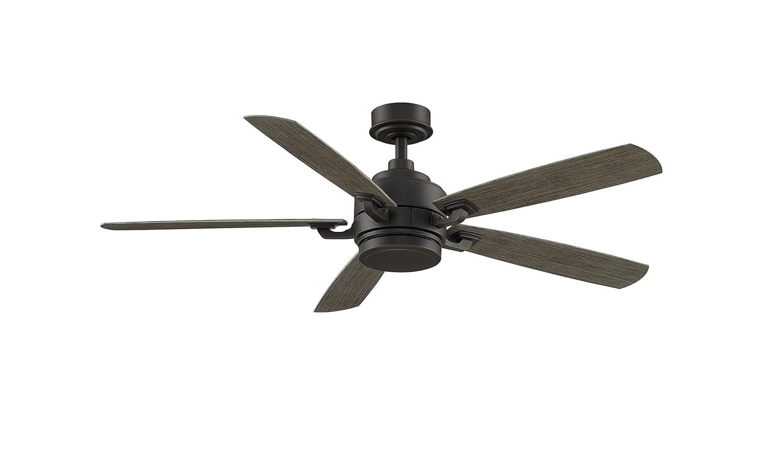 Matte Greige 52" LED Ceiling Fan with Remote and 5 Blades