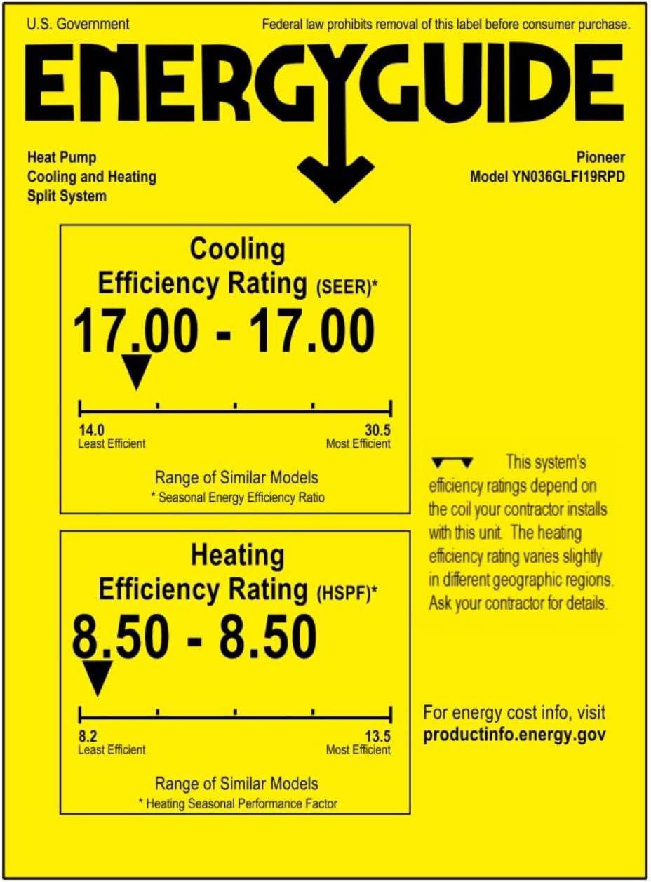 Pioneer Diamante 36,000 BTU Wall-Mounted Ductless Mini-Split Heat Pump