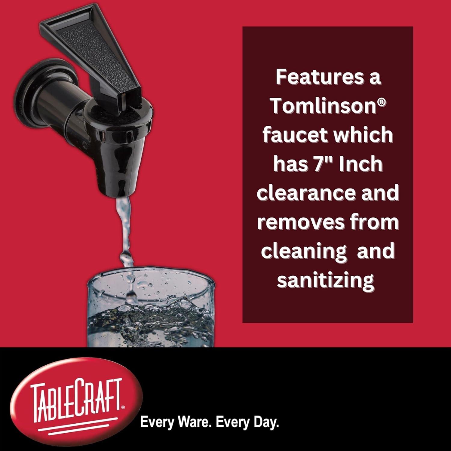 Black and Clear Polypropylene 5 Gallon Beverage Dispenser