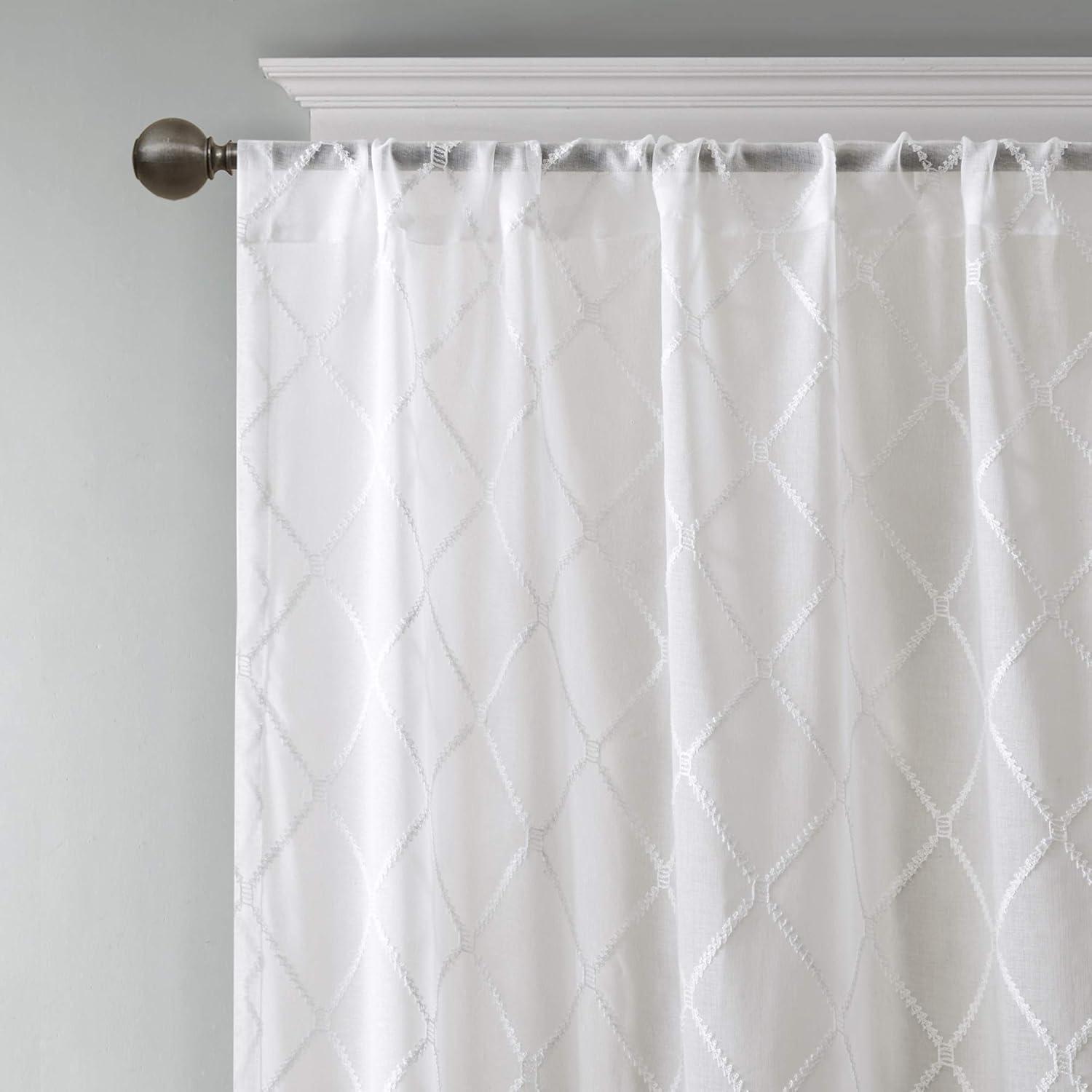 Nirod Diamond Sheer Window Curtain Panel