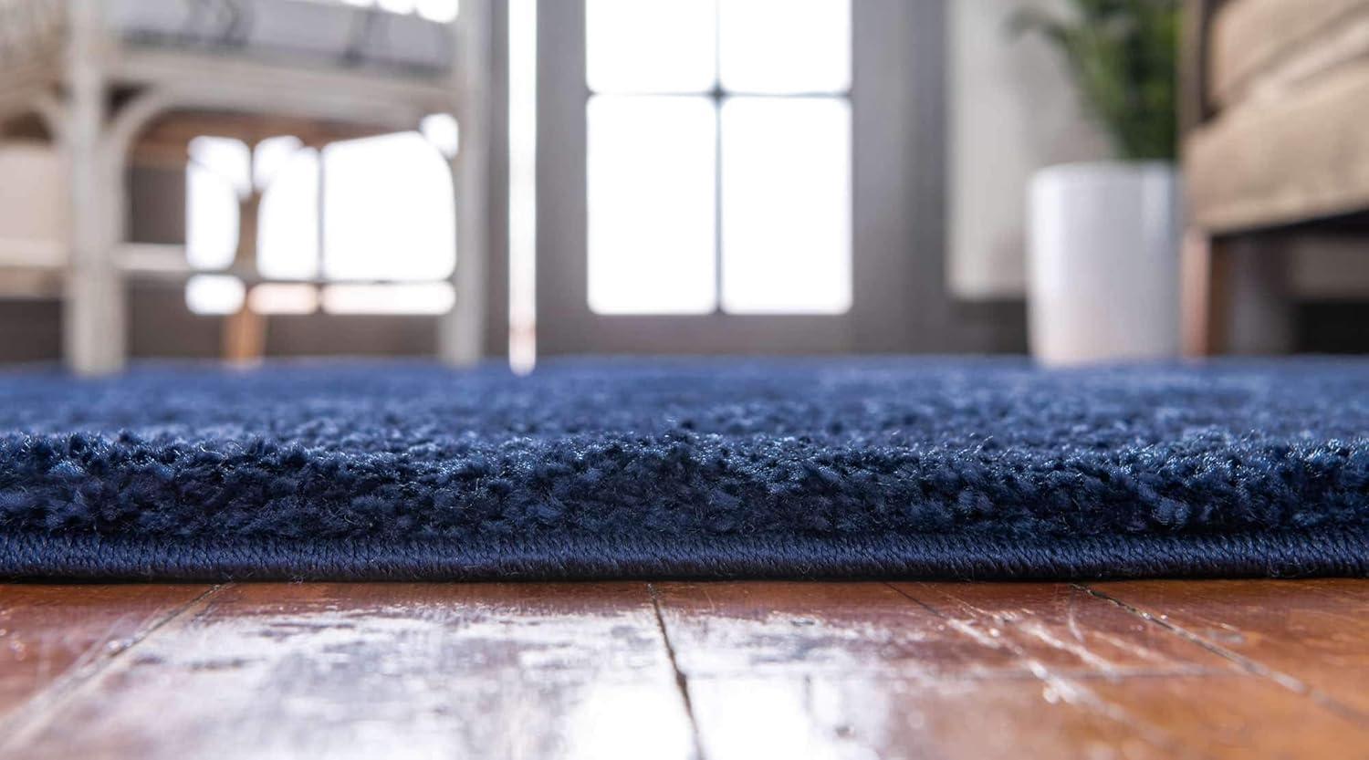 Unique Loom 10' 0 x 13' 0 Solo Calabasas Navy Blue Area Rug