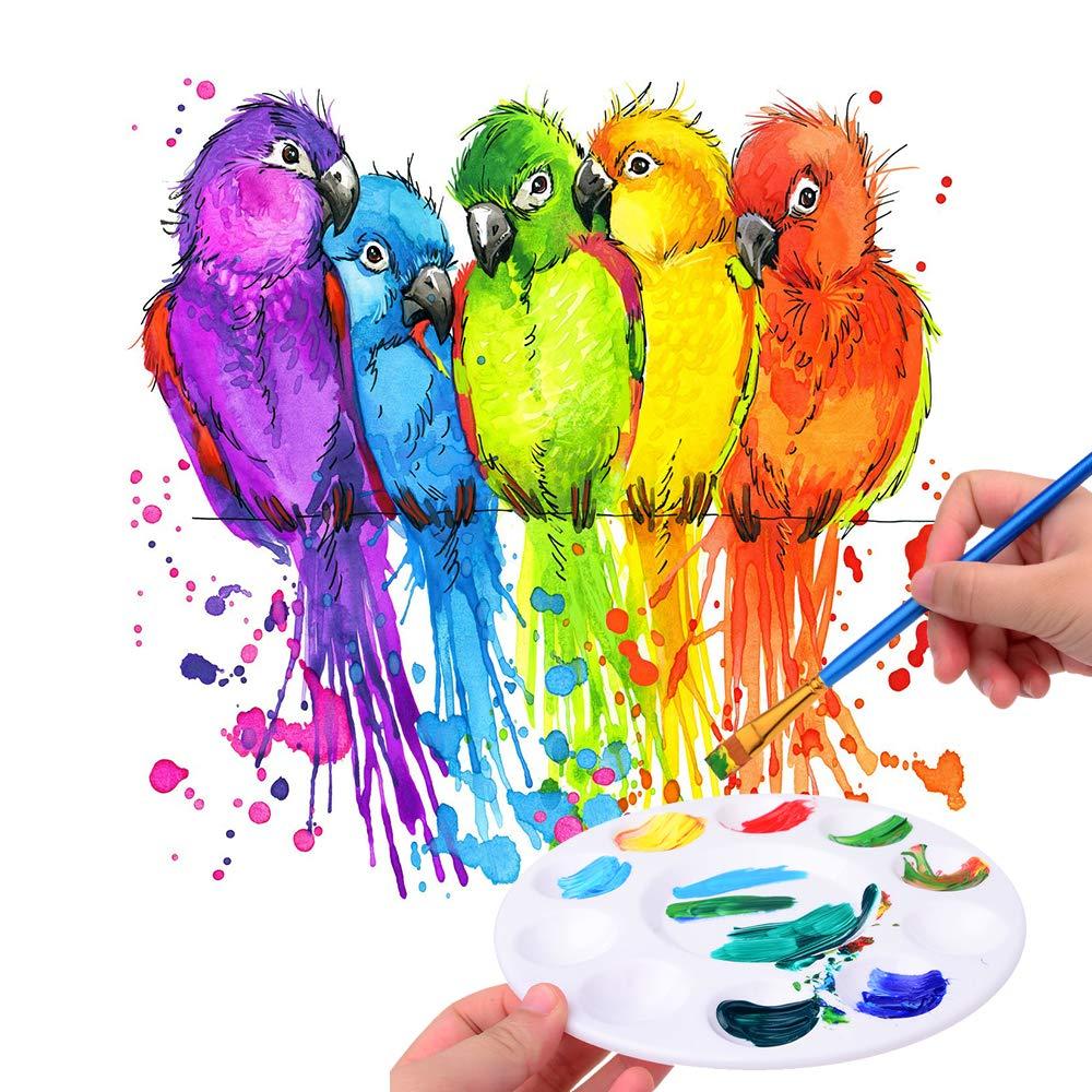 Hulameda 28 Pcs Paint Tray Palettes Plastic for Kids to Put Cupcake and Art Painting