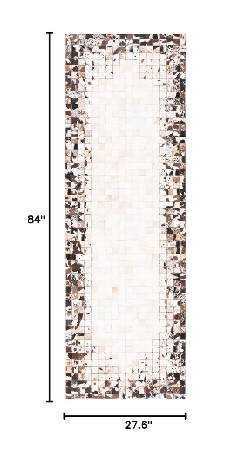 Studio Leather STL812 Hand Woven Runner Rug - Beige/Brown - 2'3"x7' - Safavieh.