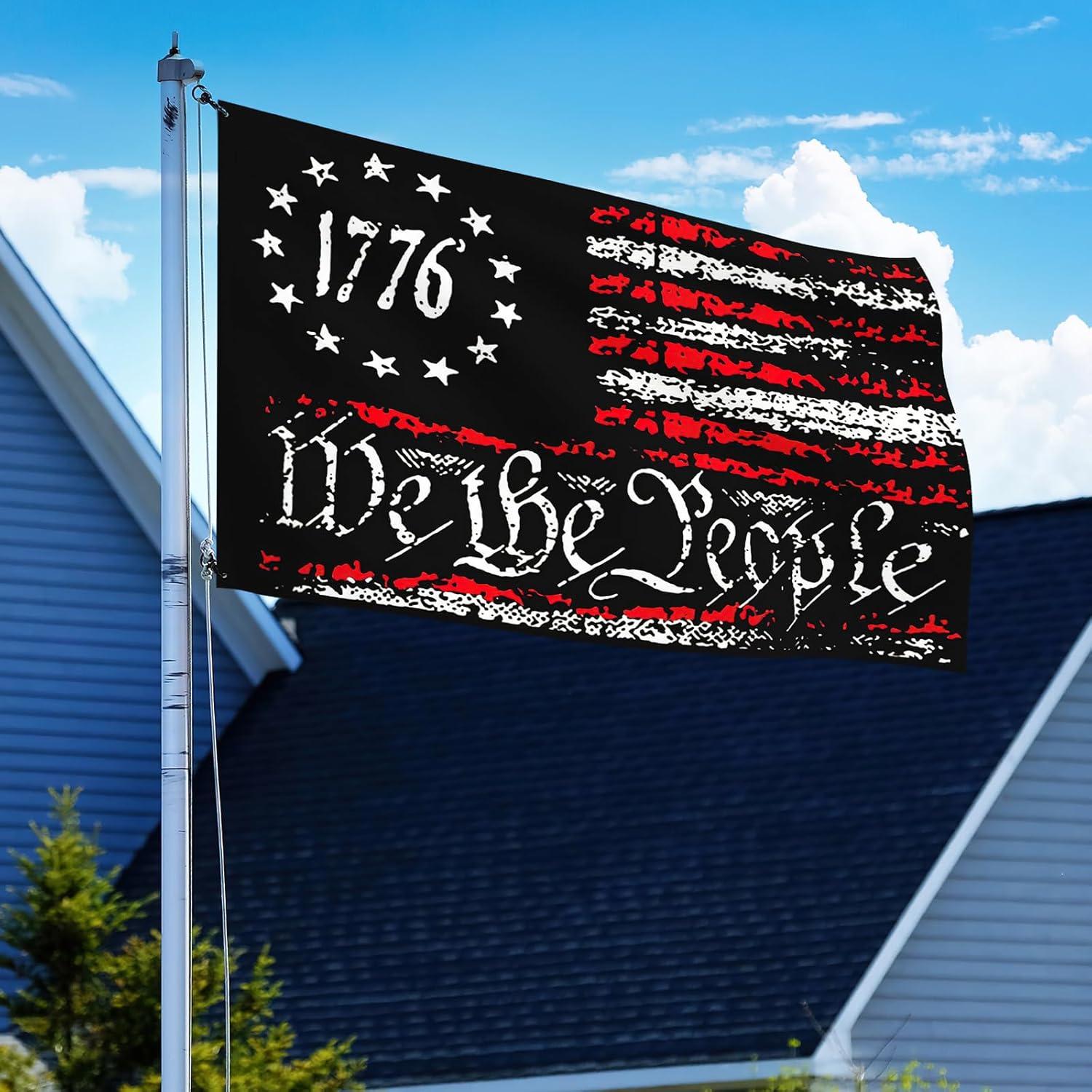 We- The People 1776 -Flag 3x5 Outdoor Betsy Ross 13 Star- American Constitution Flags Indoor- Garden Decoration- with 2 Grommets