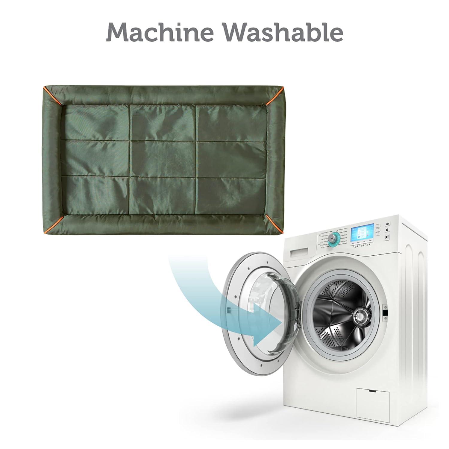 Friends Forever Nova Bolster Dog Bed Crate Pad, Washable Dog Mat for Raised Dog Bed and Dog Crate Bed