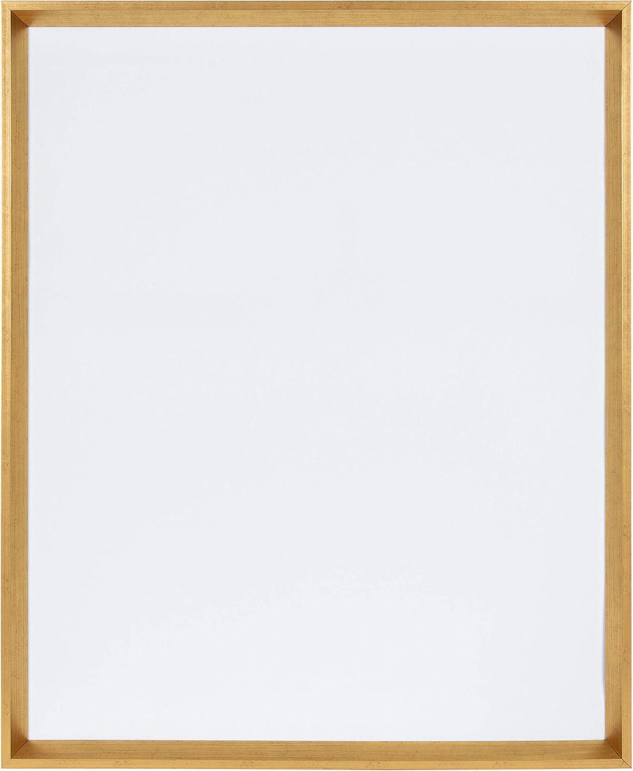 Gold Framed Magnetic Dry Erase Board 31" x 26"