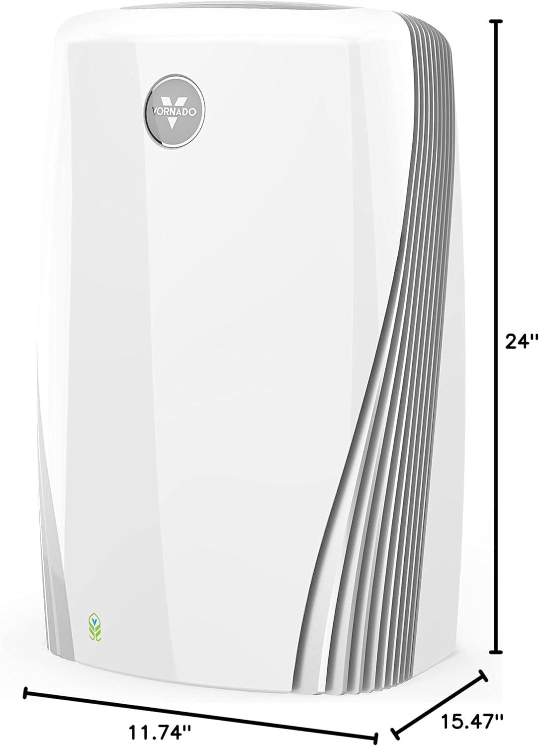 Vornado PCO575DC Energy Smart Air Purifier White: True HEPA, Germicidal UV, 8 Settings, 100-300 sq. ft. Coverage