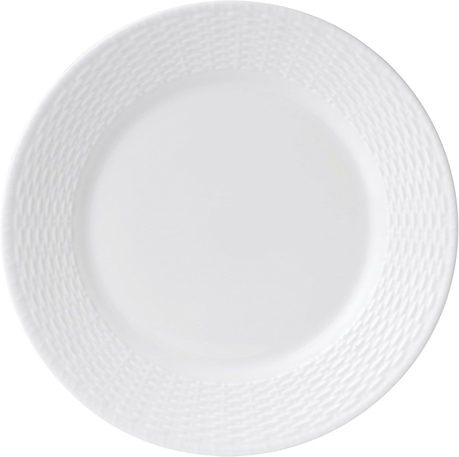 CHNRED Nantucket Basket Dinner Plate, 10.75", White