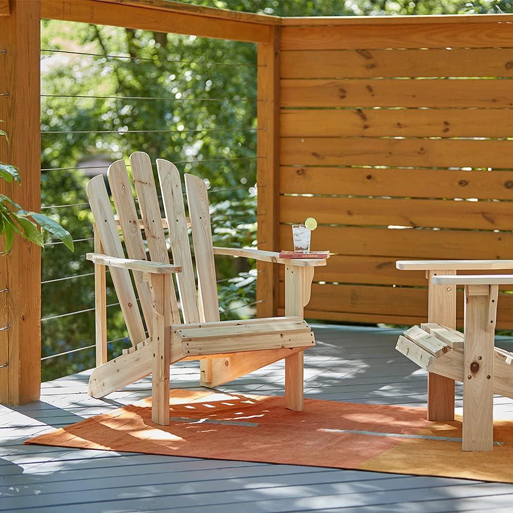 Shine Company Westport Cedarwood Indoor Outdoor Adirondack Chair, Natural