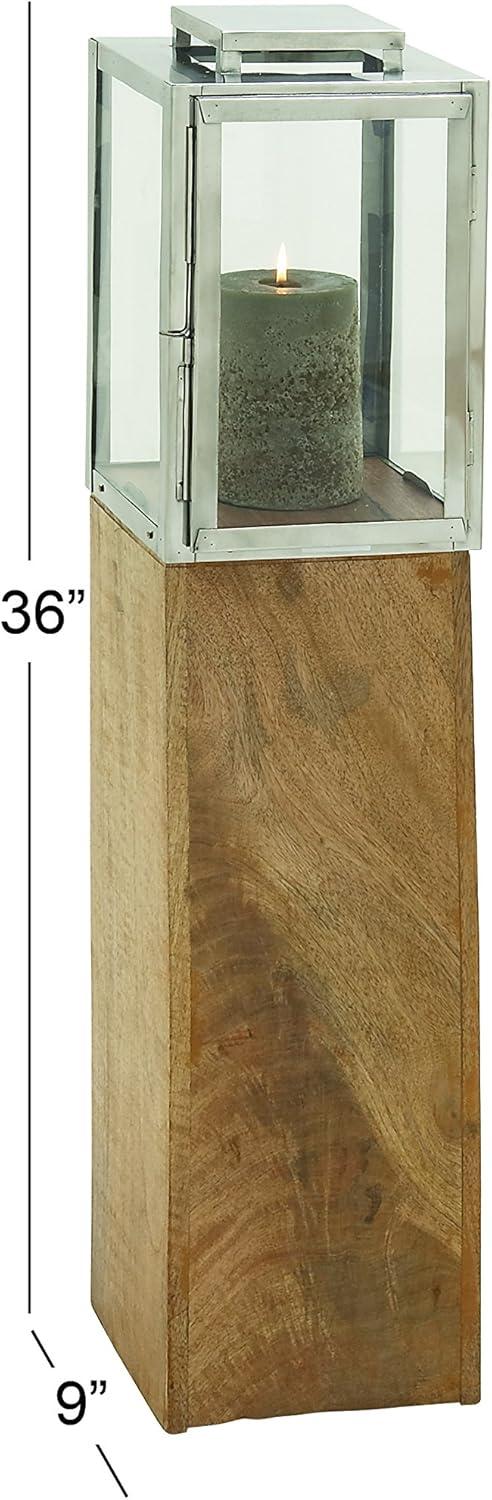 36.00'' H Wood Floor Lantern