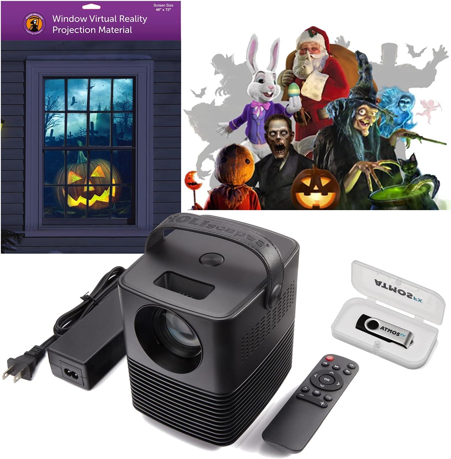 Holiday Digital Decoration Kit - Includes 16 AtmosFX® Video Effects, HD projector, Projection Screen