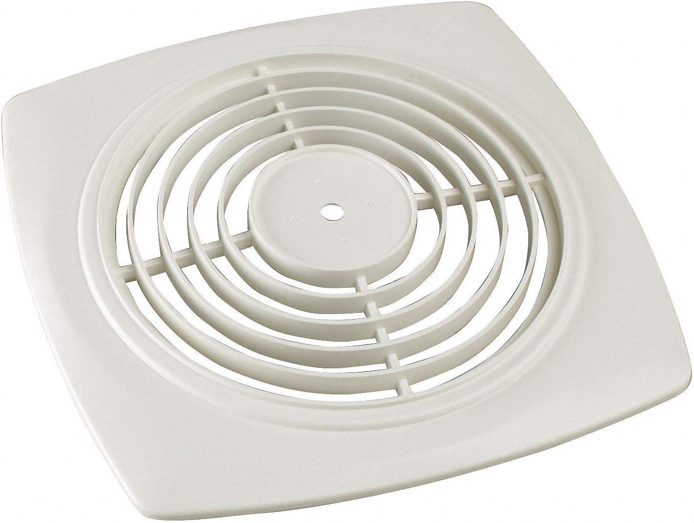 White Plastic Square Fan Grille for Wall Mount