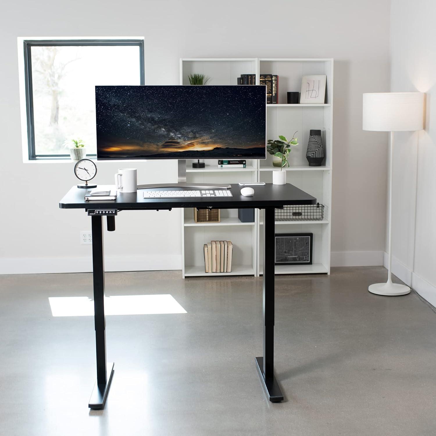 VIVO Single Motor Electric Desk with Push Button Memory Controller