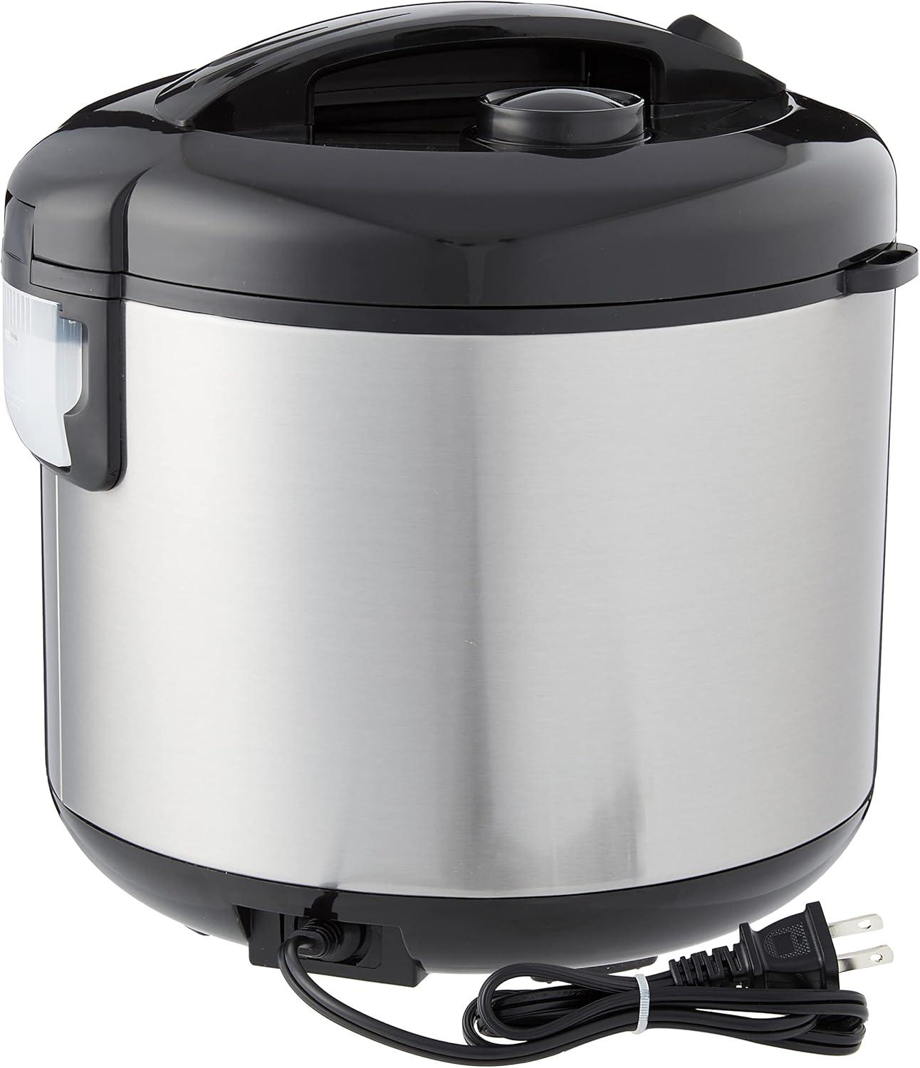 Mr. Rice 10-Cup Stainless Steel Electric Rice Cooker with Steamer