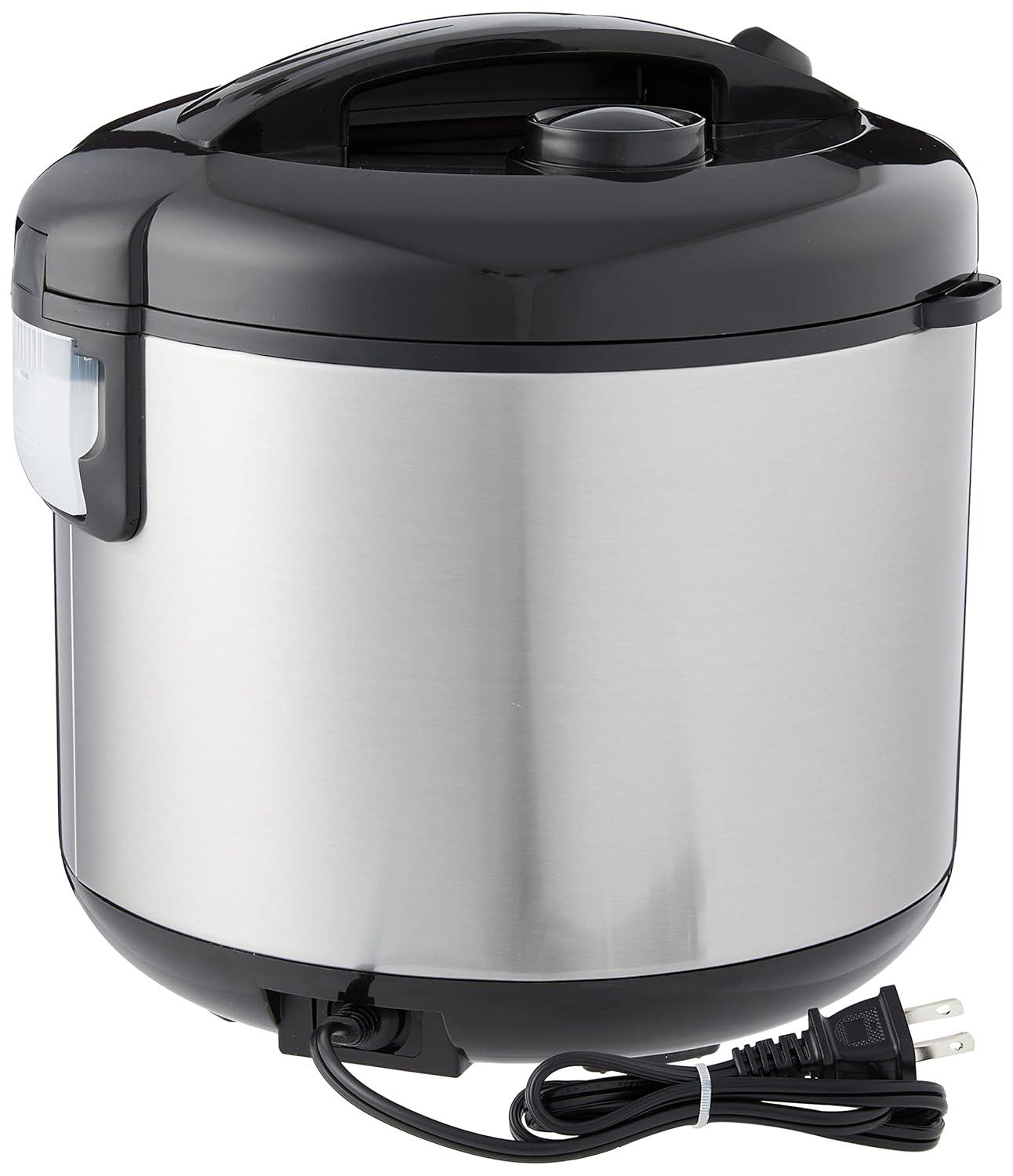 Mr. Rice 10-Cup Stainless Steel Electric Rice Cooker with Steamer