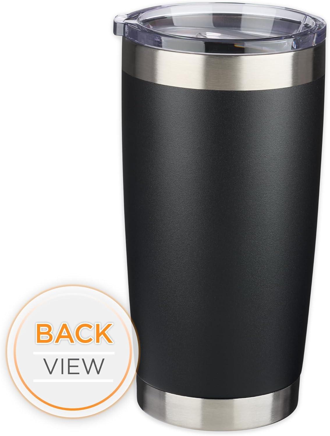 Strong In The Lord Ephesians 6:10 Matte Black Christian Travel Mug for Women or Men (18oz Stainless Steel Double-Wall Vacuum Insulated Tumbler with Lid)