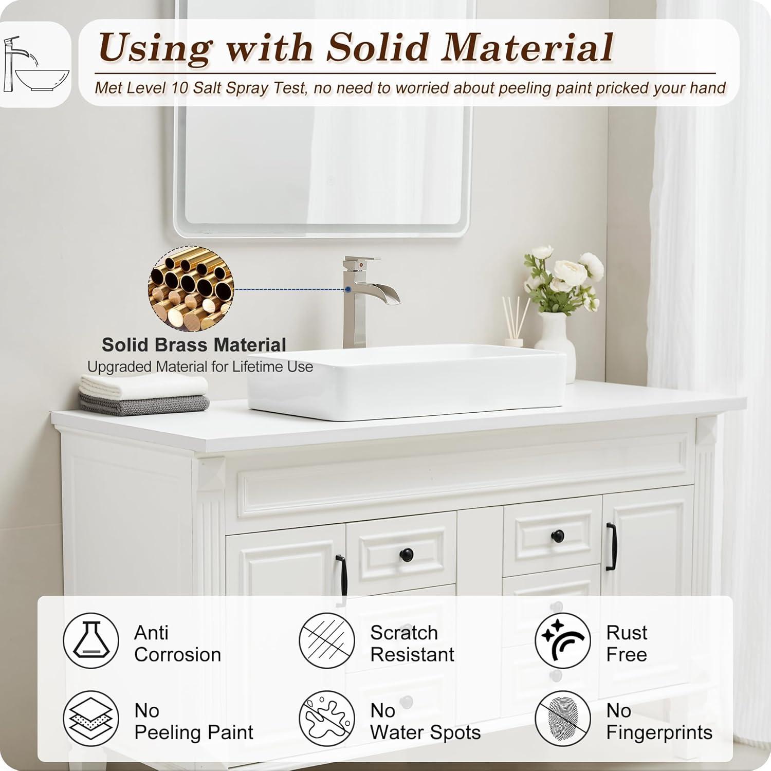 VIBRANTBATH 6009H-Black Vessel Sink Faucet Single-handle Bathroom Faucet with Drain Assembly
