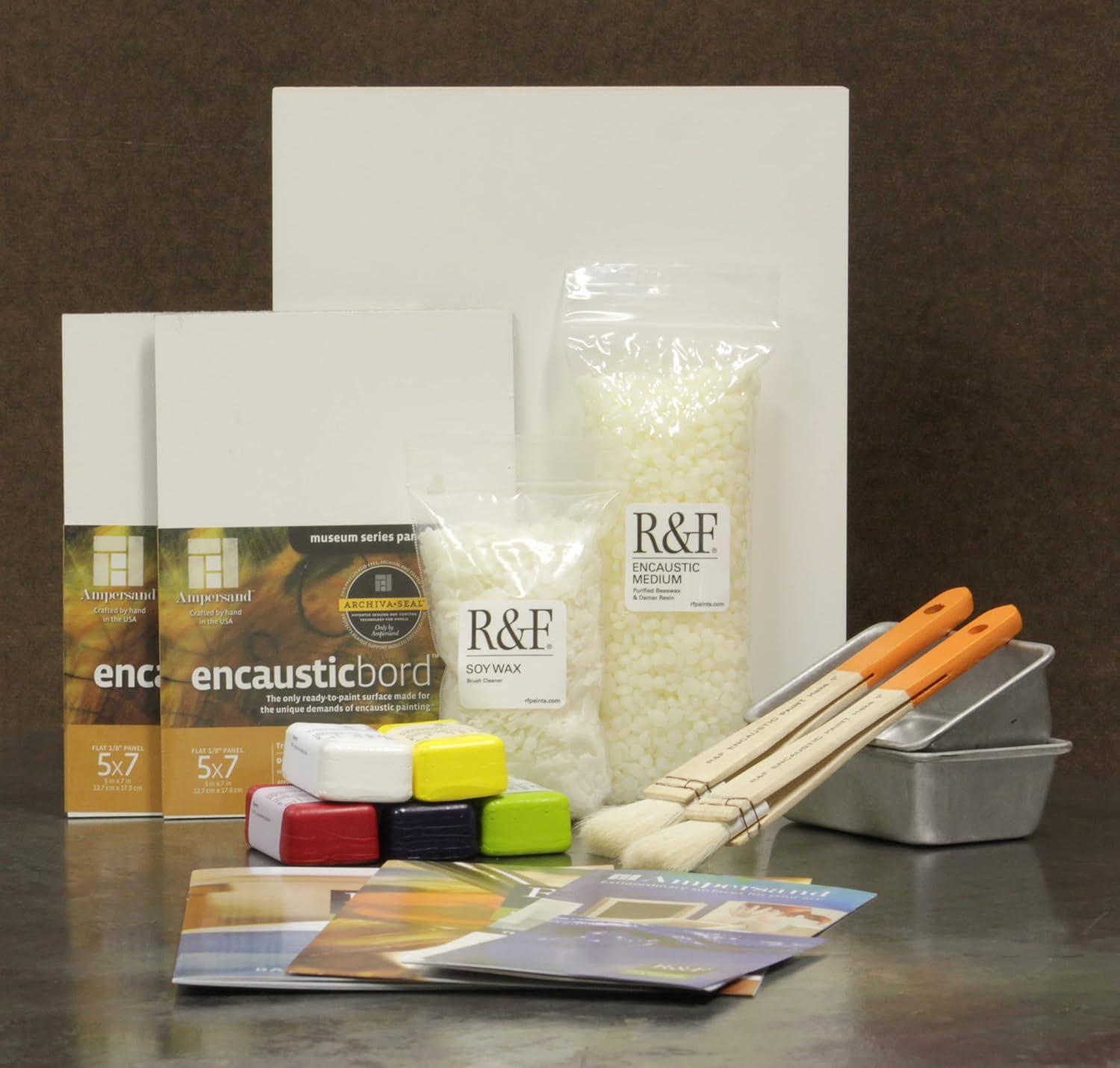R&F Handmade Paints - Professional Encaustic Paint - Starter Kit, 14 Piece Set