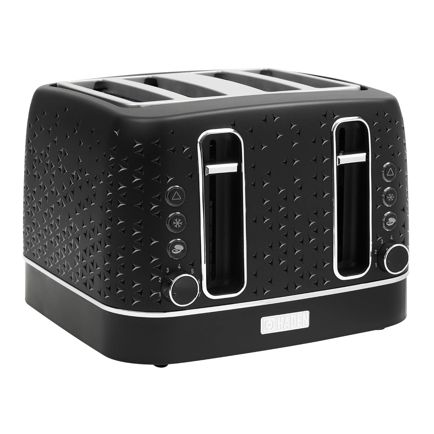 HADEN Starbeck Black 4-Slice Toaster