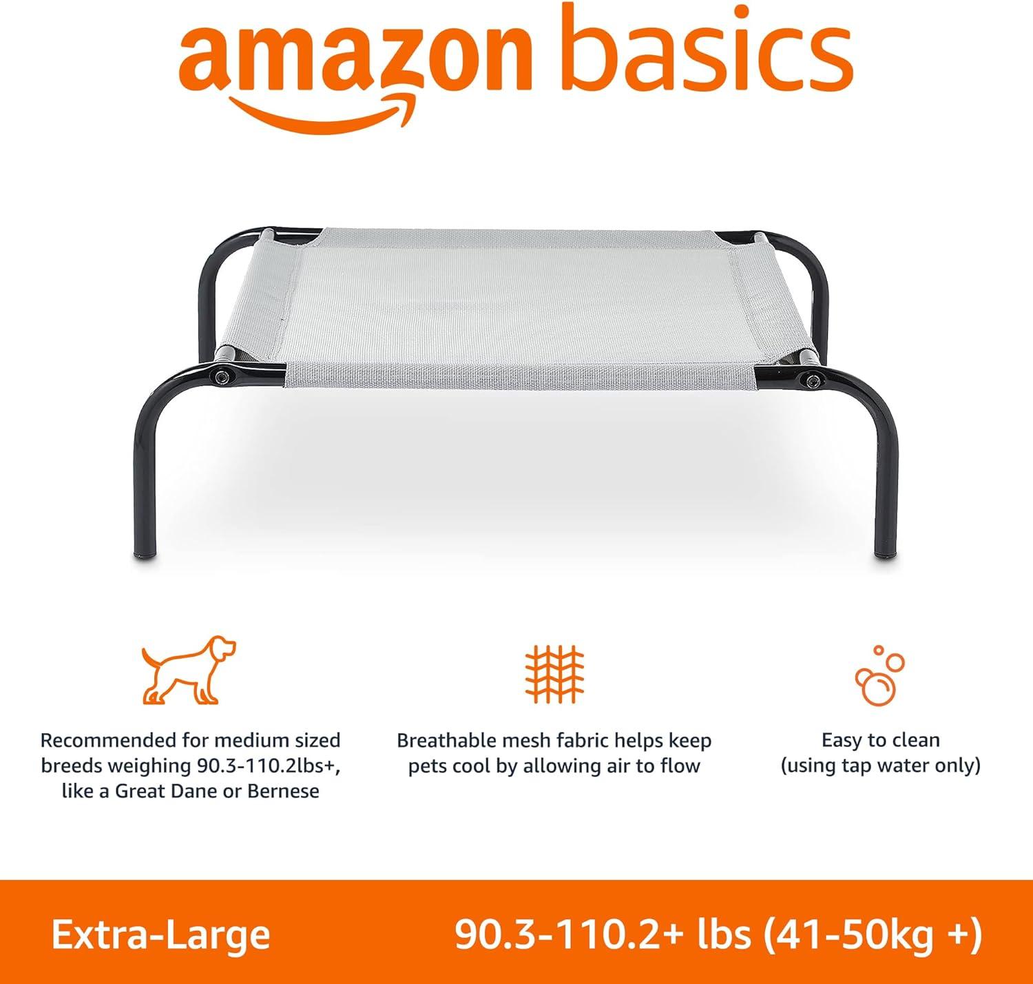 Tucker Murphy Pet™ Cooling Elevated Pet Bed For Dog, X-Large (60.1 X 37.1 X 8.9 Inches), 1 Count, Grey