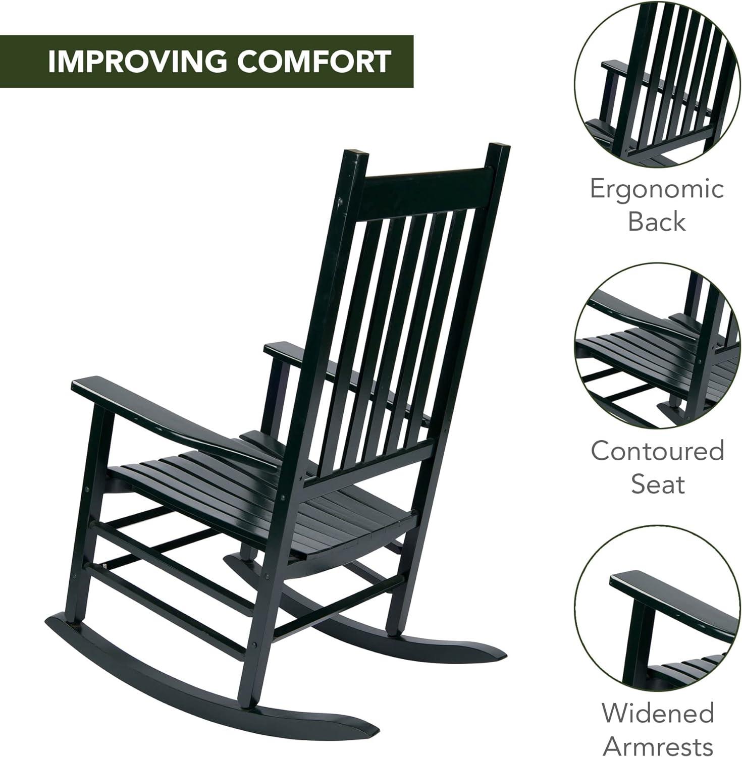 Shine Company Vermont Porch Rocker - Dark Green