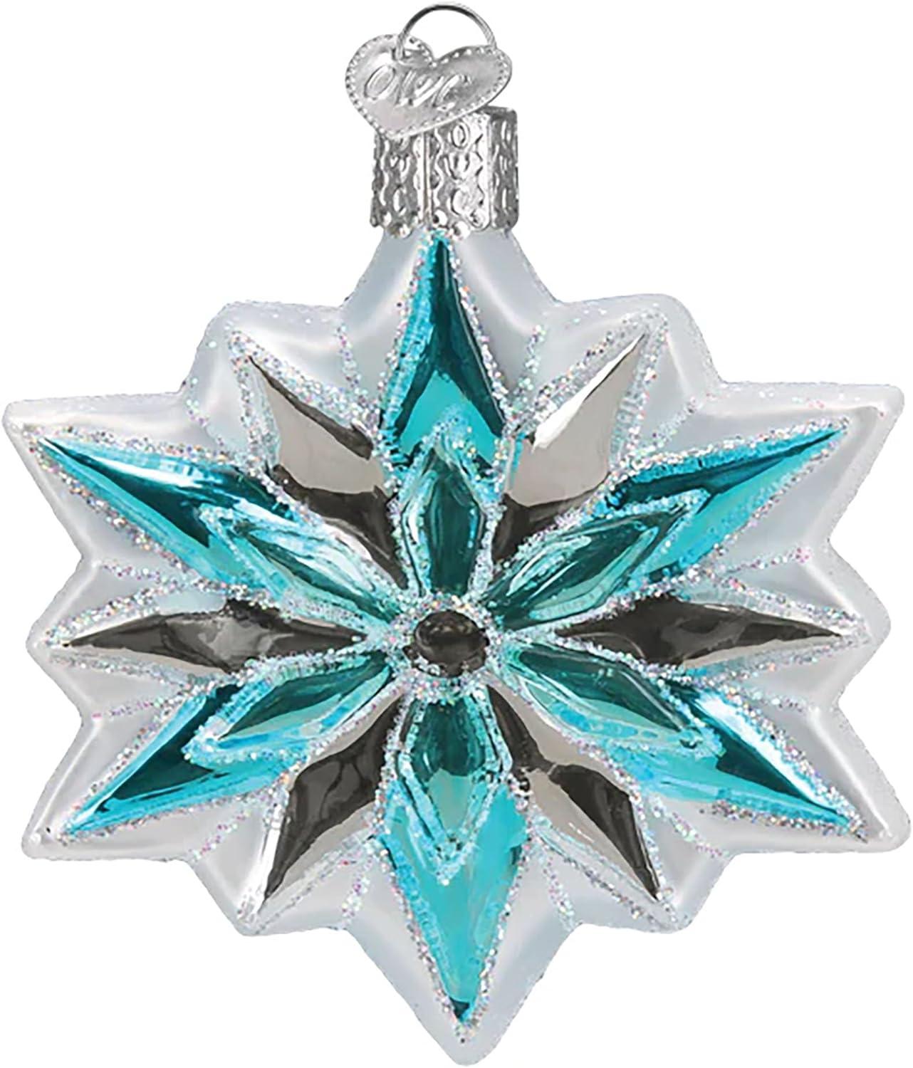 Handcrafted Glass Snowflake Christmas Tree Ornament