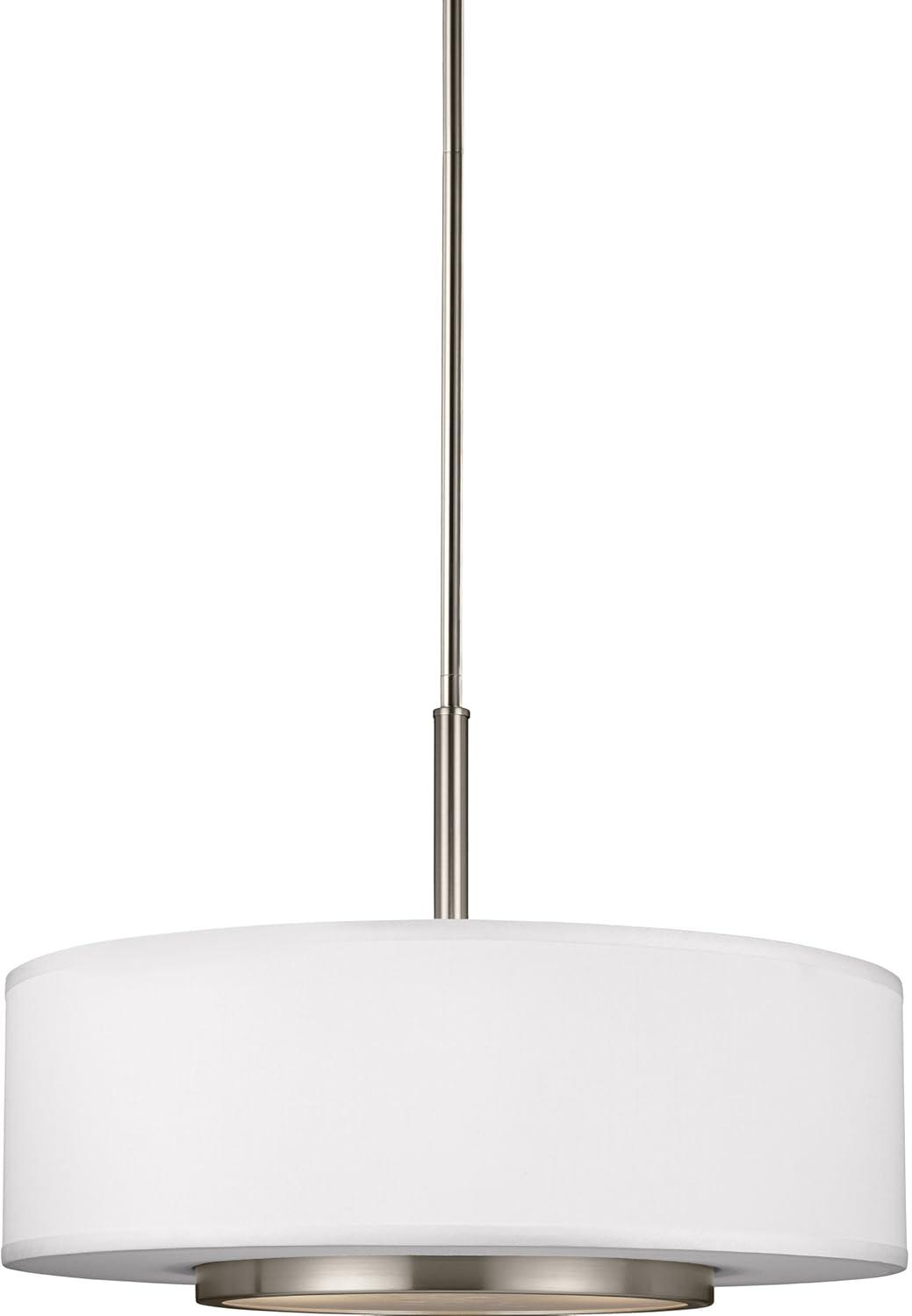 Sea Gull Lighting 6628003-962 Nance Three-Light Pendant Hanging Modern Light Fixture, Brushed Nickel Finish