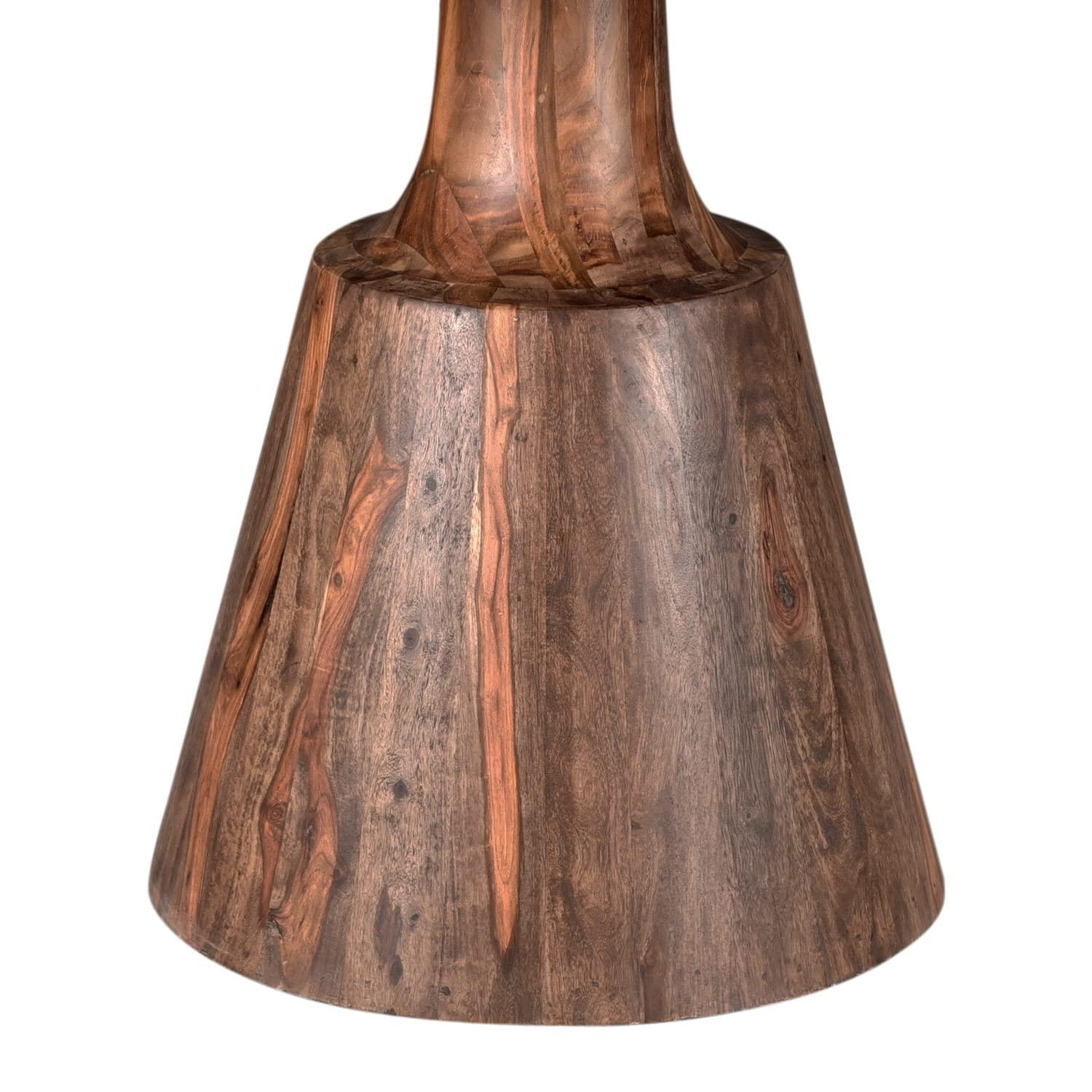 Coast To Coast Imports Brownstone Solid Wood Nut Brown Round Dining Table
