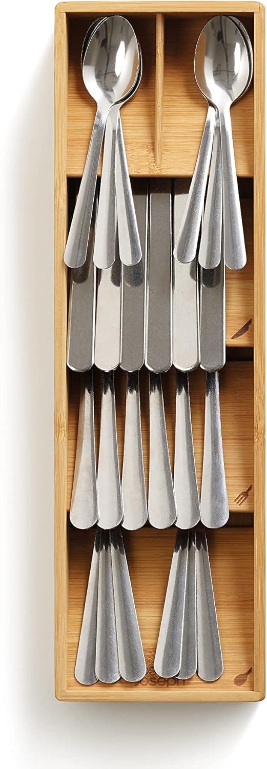 Joseph Joseph DrawerStore Compact Bamboo Silverware Organizer