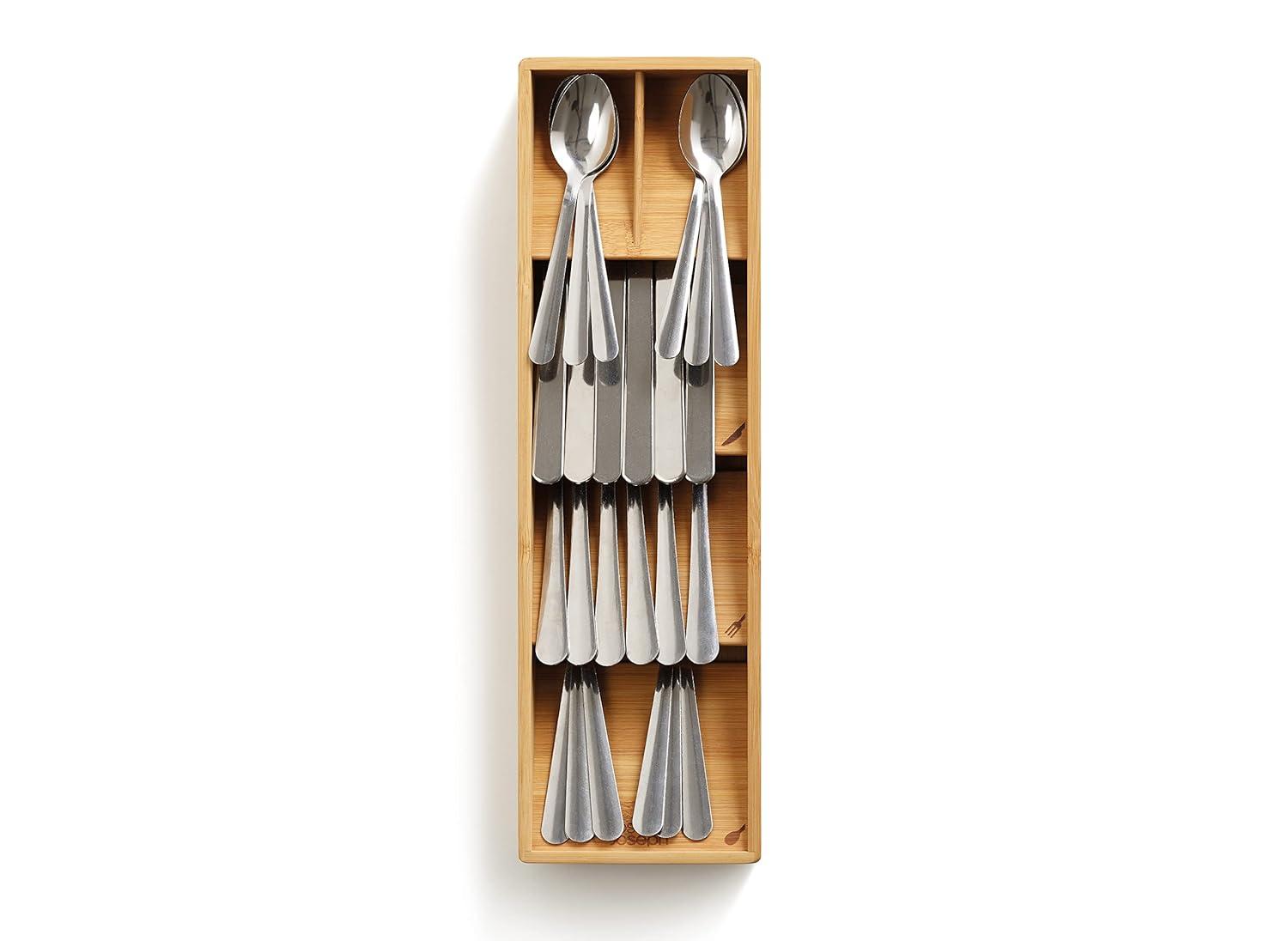 Joseph Joseph DrawerStore Compact Bamboo Silverware Organizer