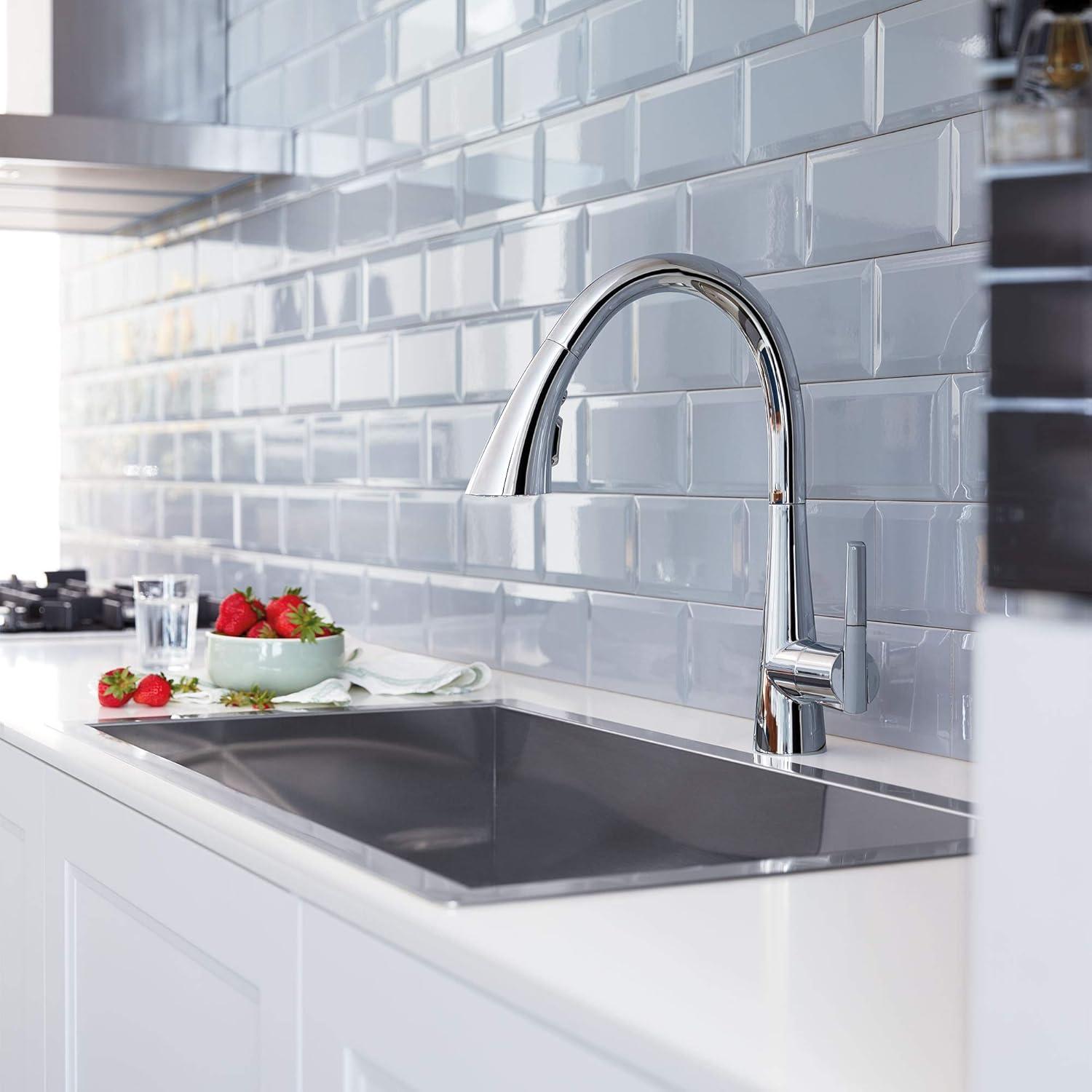 ZEDRA Single-Handle Pull Down Kitchen Faucet Triple Spray 1.75 GPM