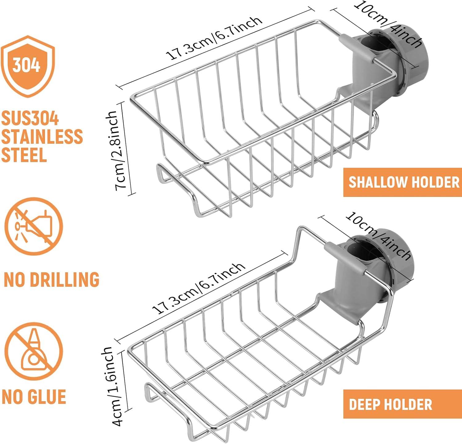 Rebrilliant Janay Tension Pole Stainless Steel Shower Caddy