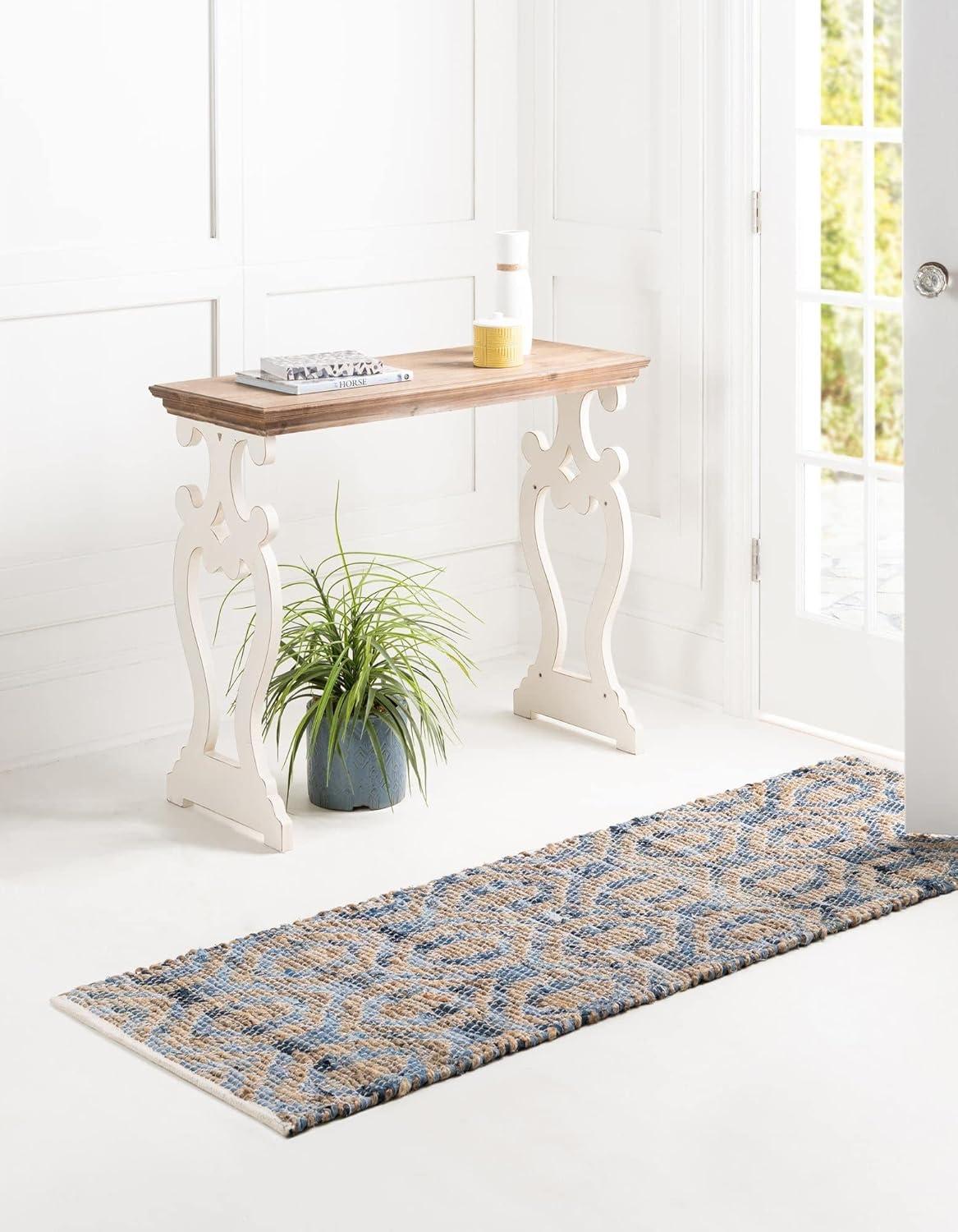 Unique Loom 2' 7 x 10' 0 Chindi Jute  Runner Rug