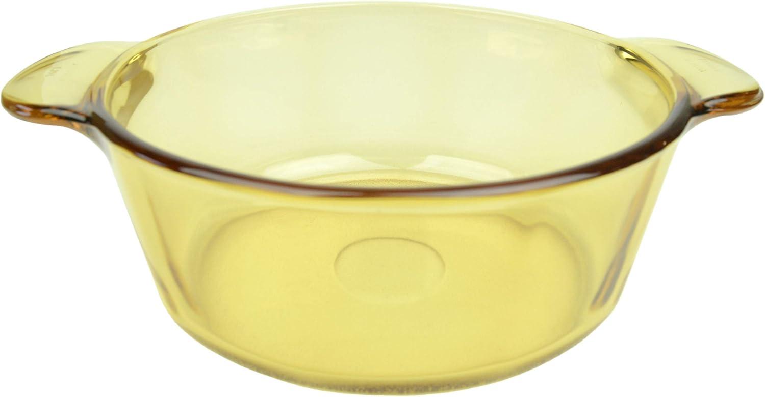 Visions VM1.25 1.25L Amber Glass Tinted Casserole Dutch Oven Dish