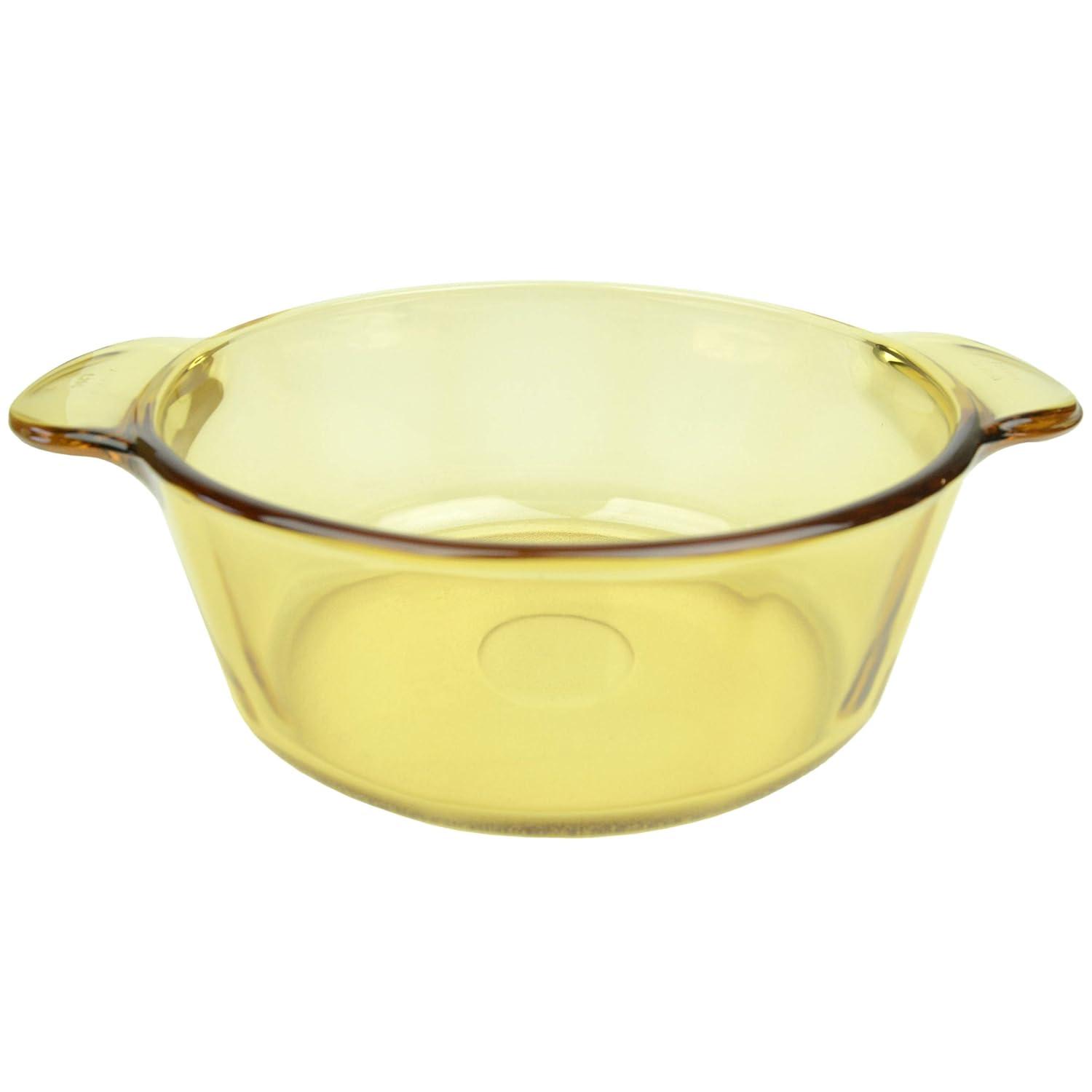 Visions VM1.25 1.25L Amber Glass Tinted Casserole Dutch Oven Dish