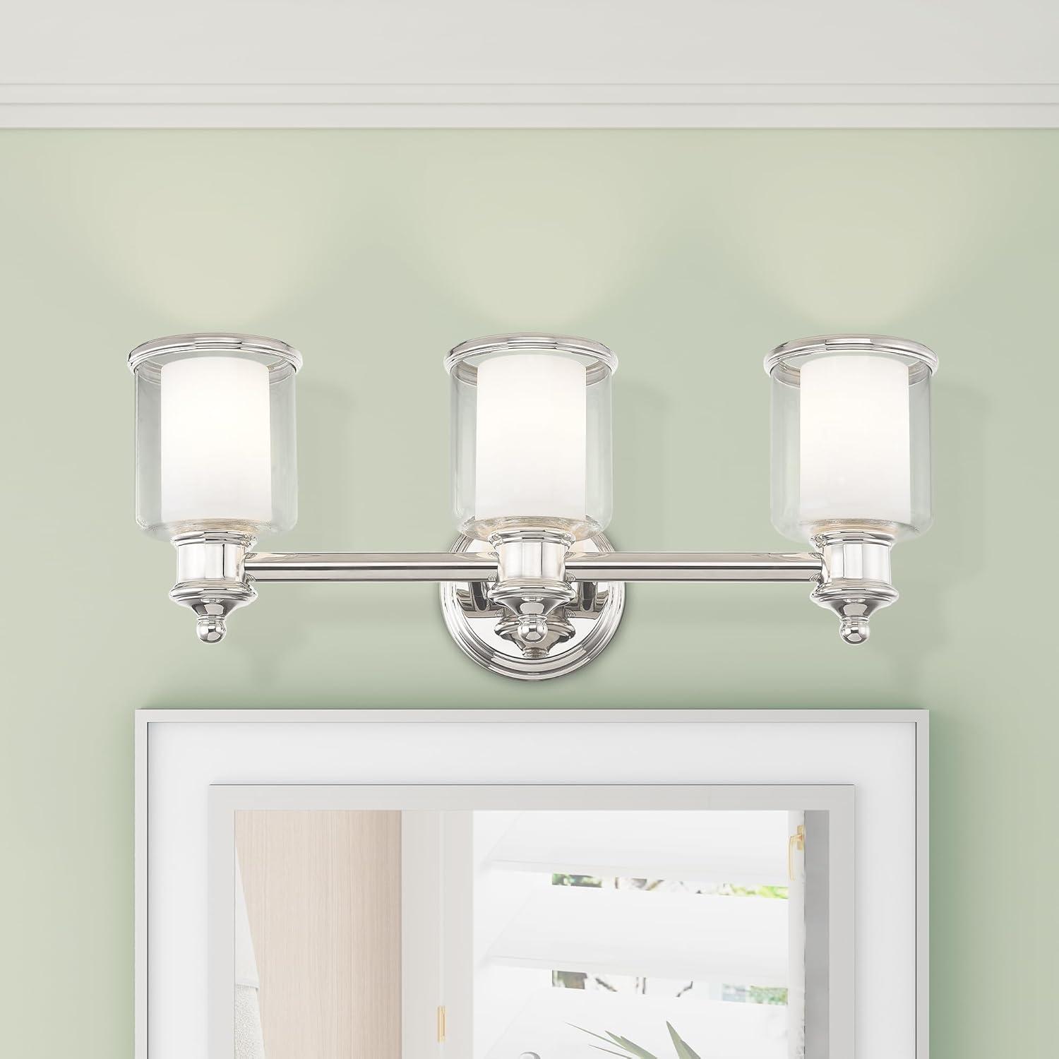 Livex Lighting Middlebush 3 - Light Vanity in  Polished Nickel