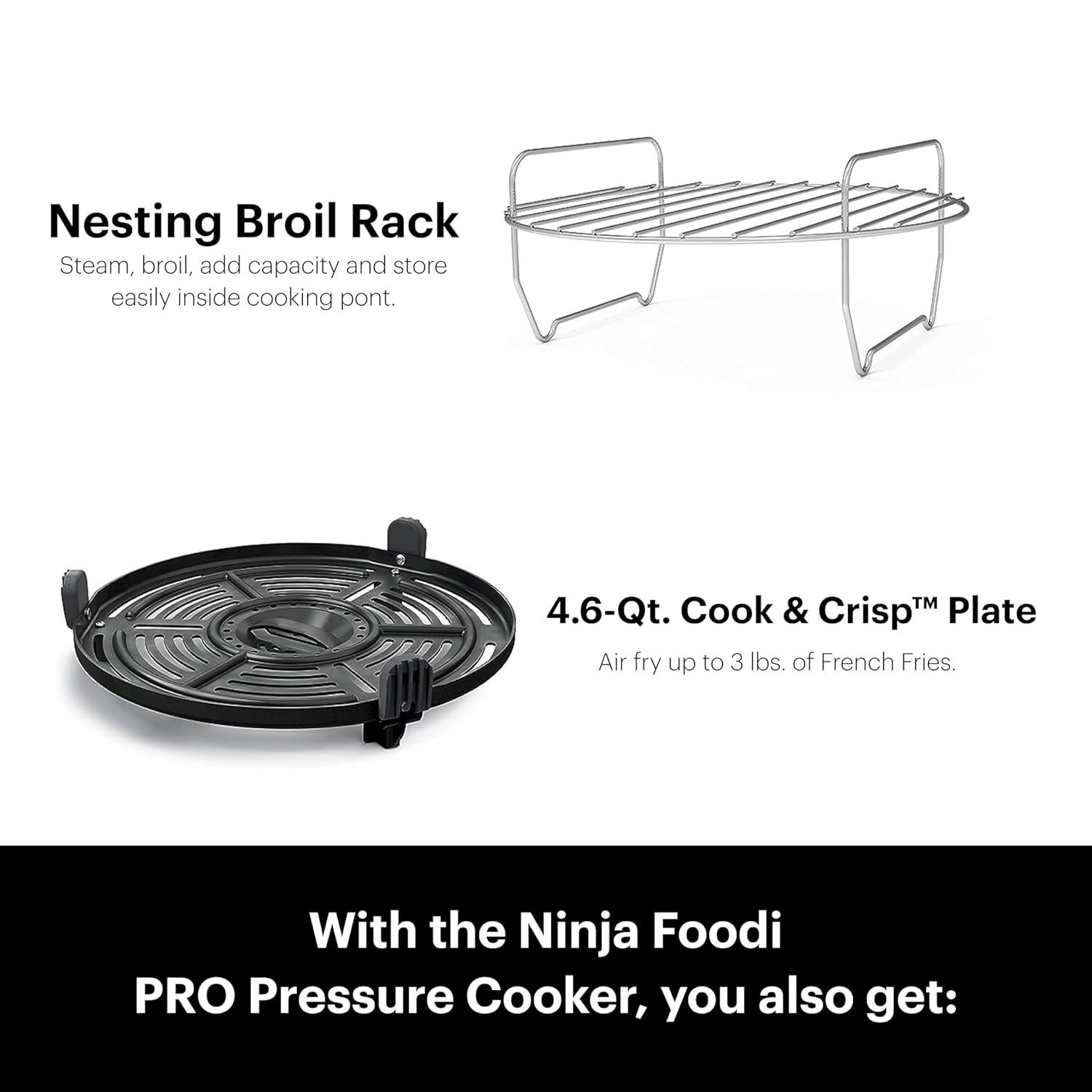 Ninja Foodi Black and Stainless Steel 6.5-Qt 11-in-1 Pressure Cooker Air Fryer