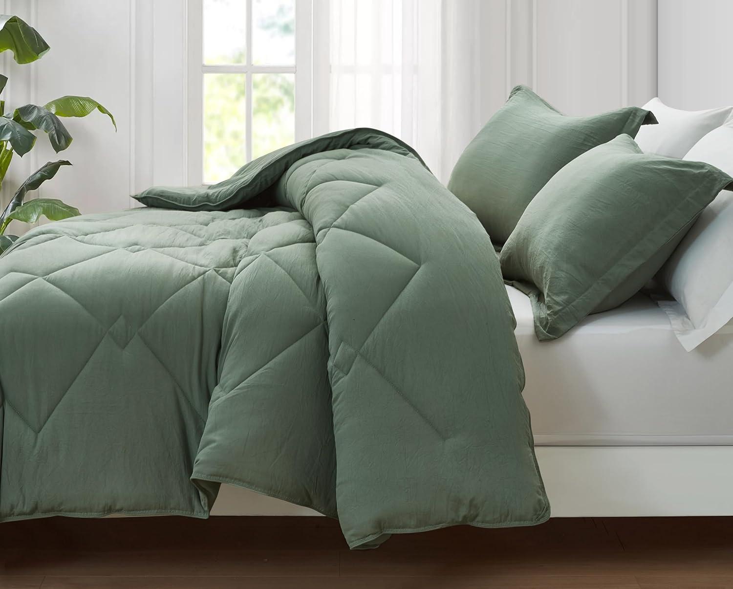 Chezmoi Collection Logan Solid Comforter Set