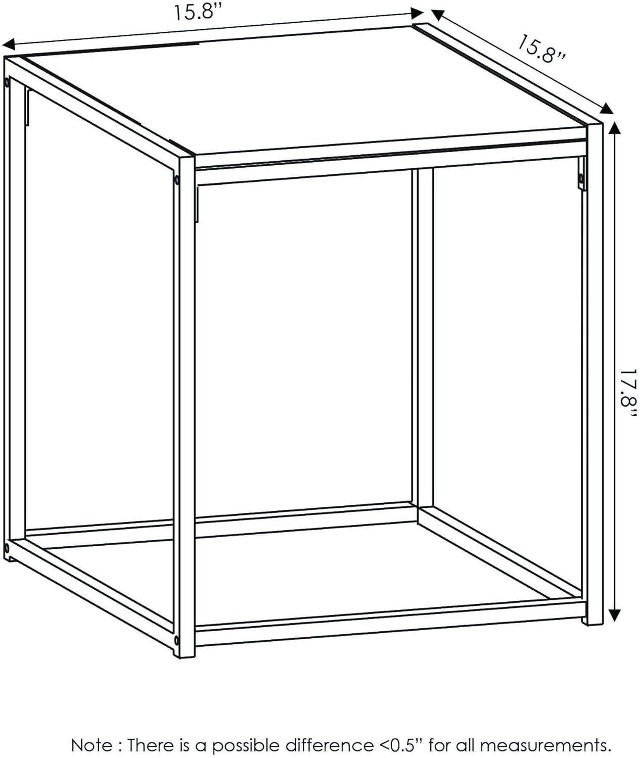 Furinno Camnus Modern Living End Table, French Oak Grey