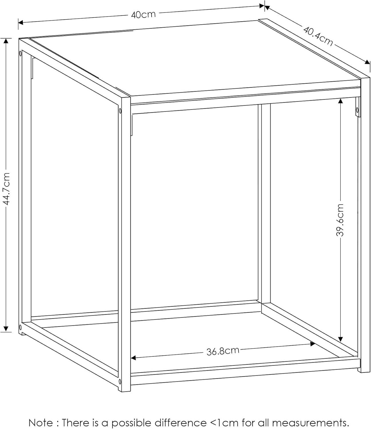 Furinno Camnus Modern Living End Table, French Oak Grey