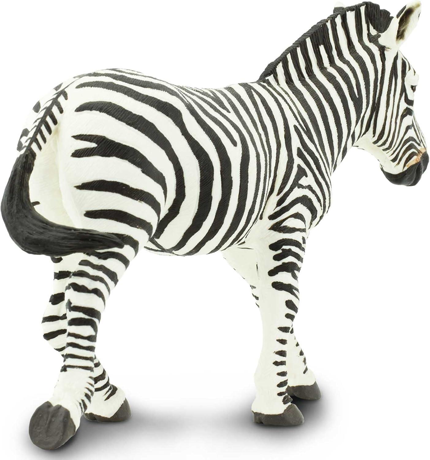 Safari Ltd. Zebra Figurine - Realistic 5.85" Figure - Educational Toy for Boys, Girls & Kids Ages 1+